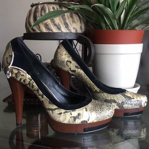 Snake skin heels